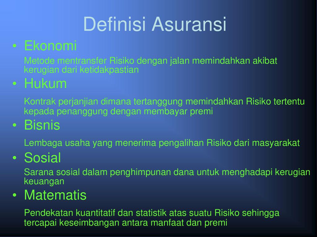 DASAR ASURANSI. - Ppt Download