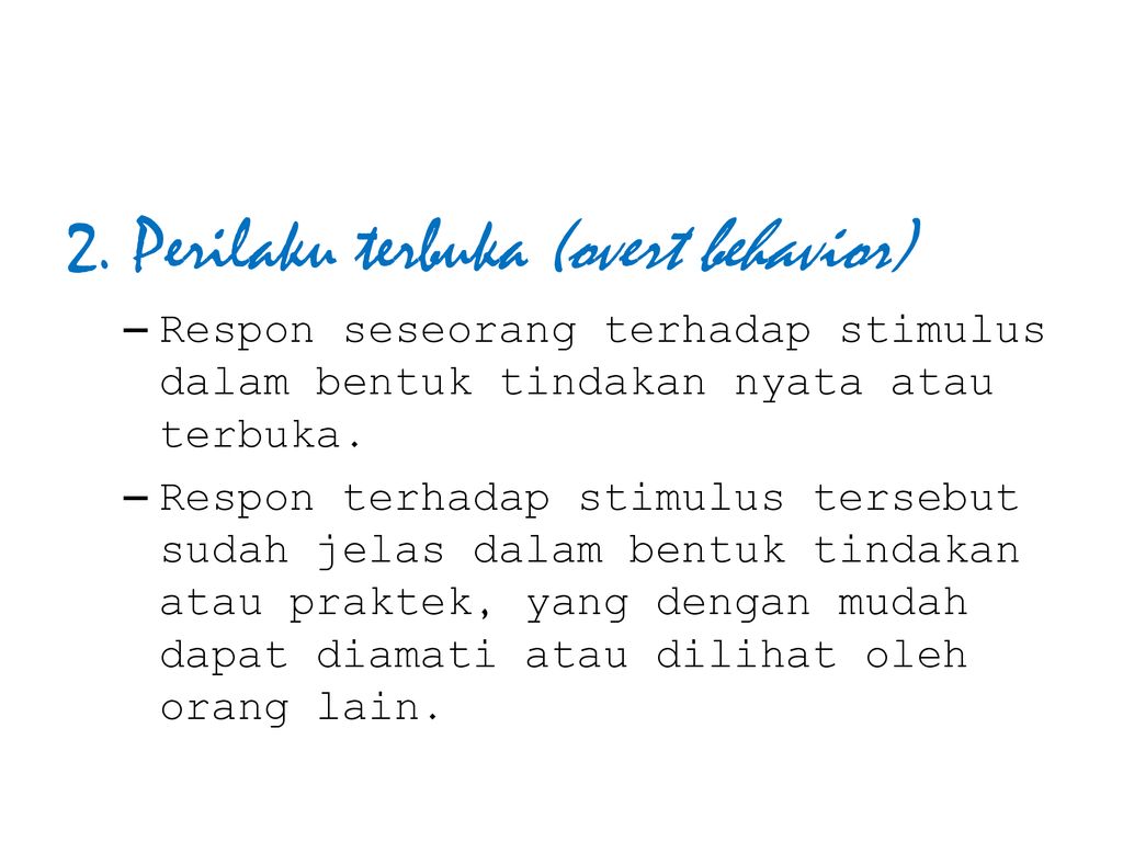 Perilaku Tertutup Dan Terselubung Dalam Teori Skinner