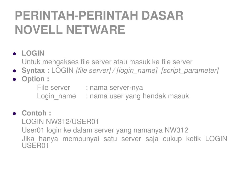 novell netware operating system