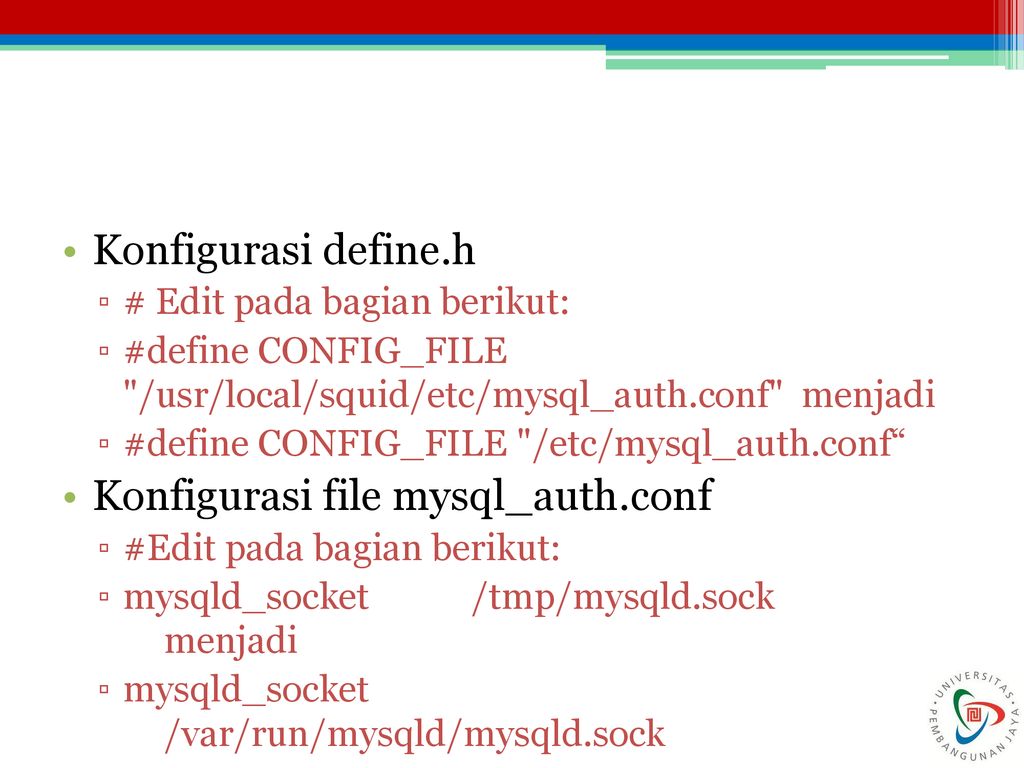 Define config