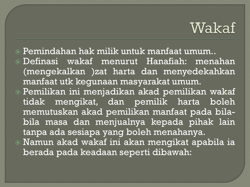 Konsep Pemilikan Harta Dalam Islam - Ppt Download