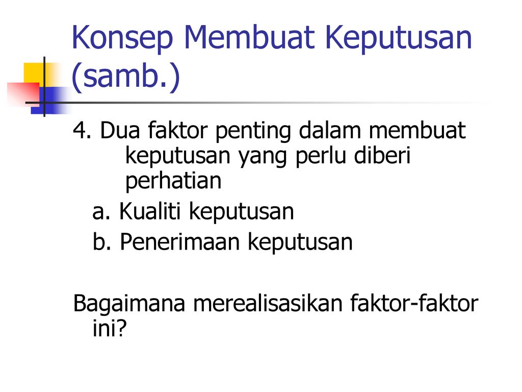 Pembuatan Keputusan Dan Penyelesaian Masalah - Ppt Download