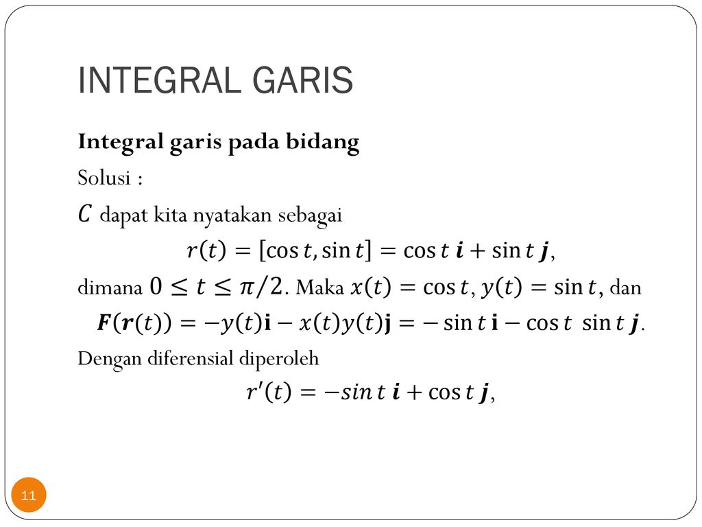 29 Contoh Soal Kalkulus Integral Garis Kumpulan Contoh Soal