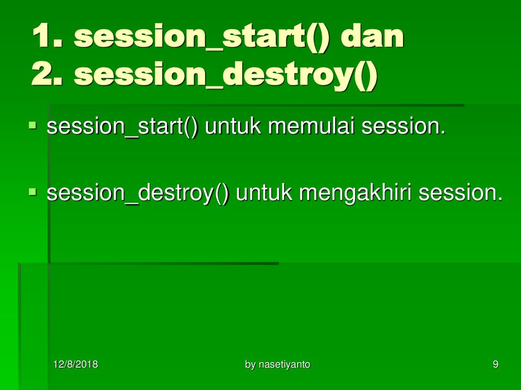 Session start