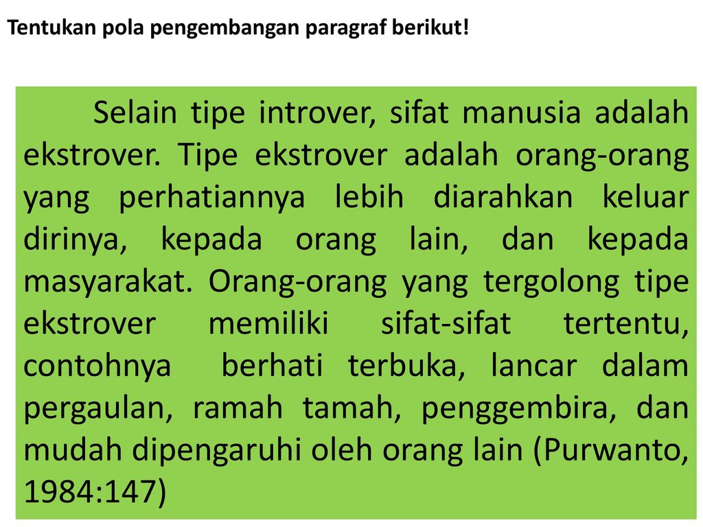 PARAGRAF/ALINEA DAN POLA PENGEMBANGANNYA - Ppt Download