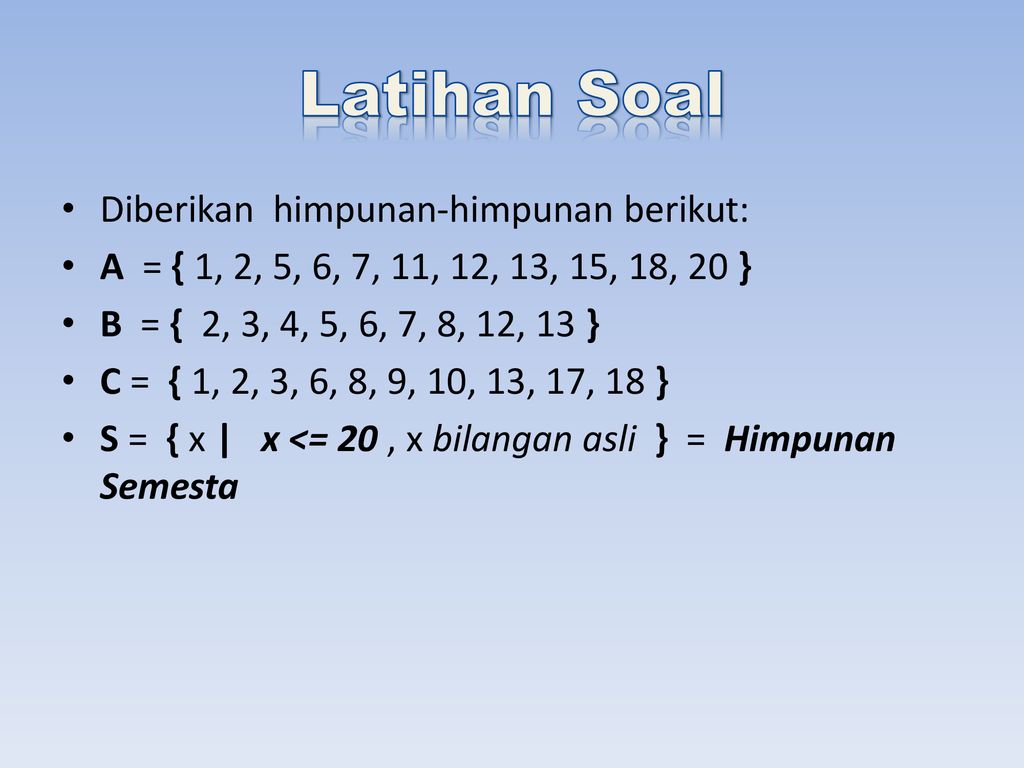 BAB 1 HIMPUNAN. - Ppt Download