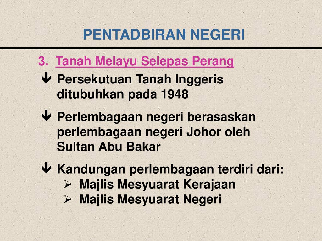 Pentadbiran Negeri Dan Kerajaan Tempatan Ppt Download