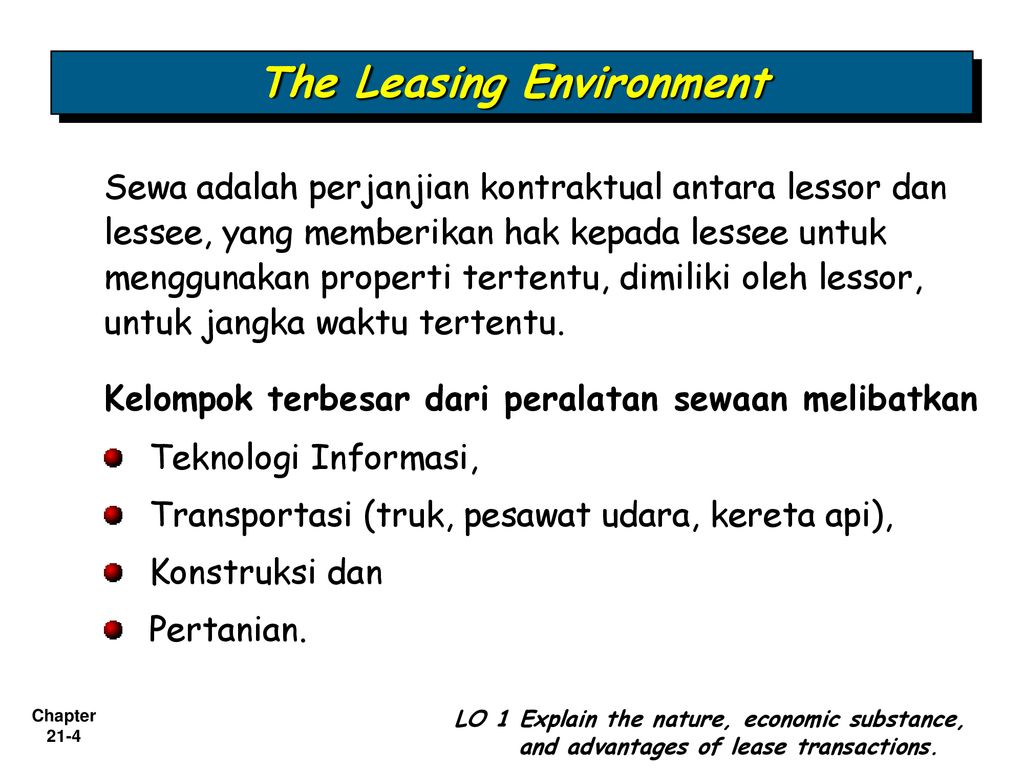 The Leasing Environment