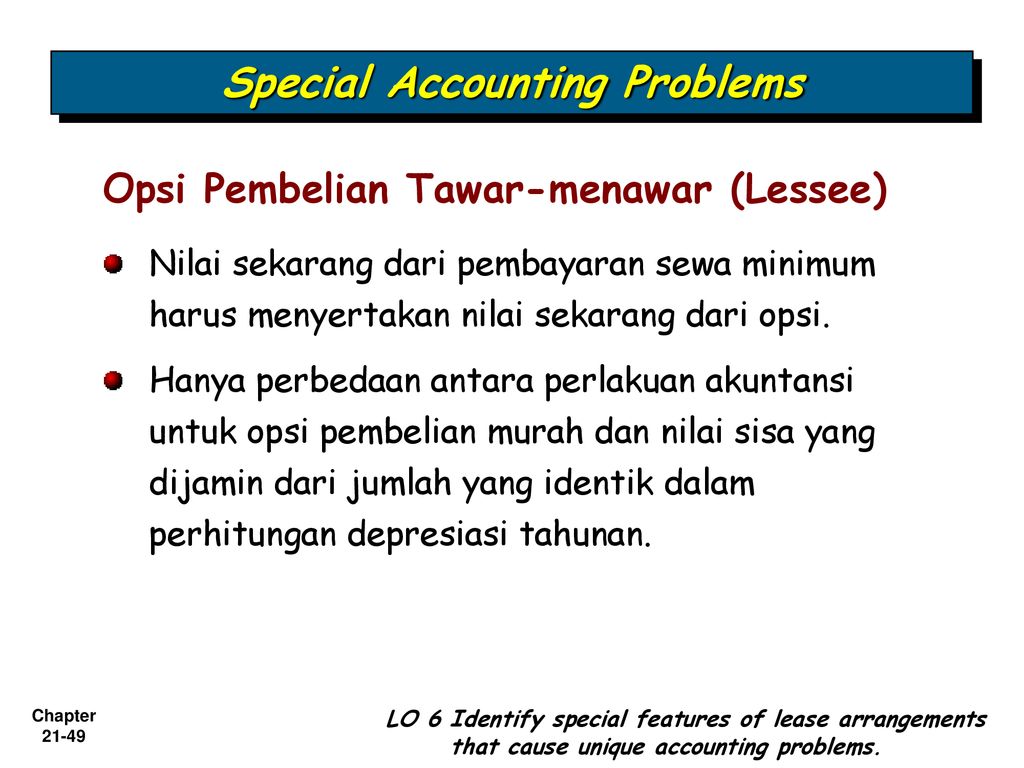Special Accounting Problems