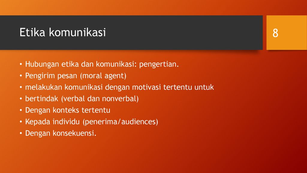 Etika Komunikasi Ppt Download 5789