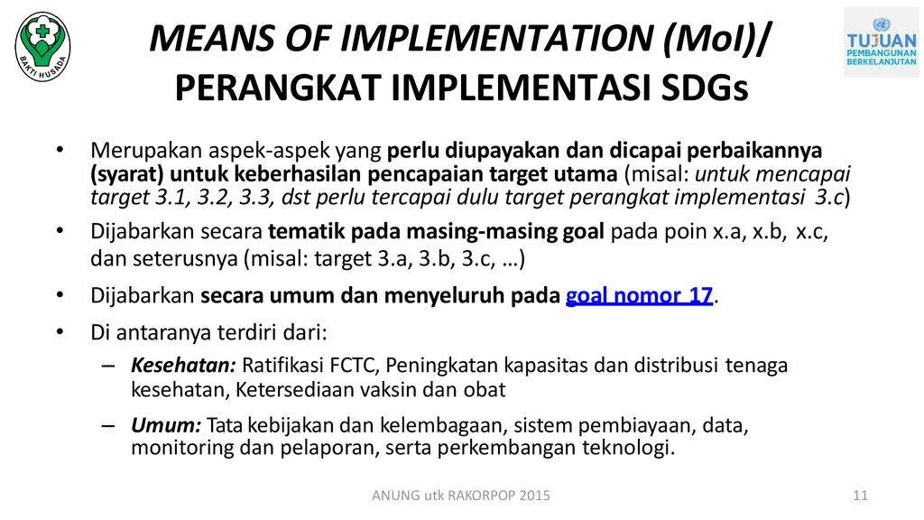 KESEHATAN DALAM KERANGKA SUSTAINABLE DEVELOPMENT GOALS (SDGs) - Ppt ...