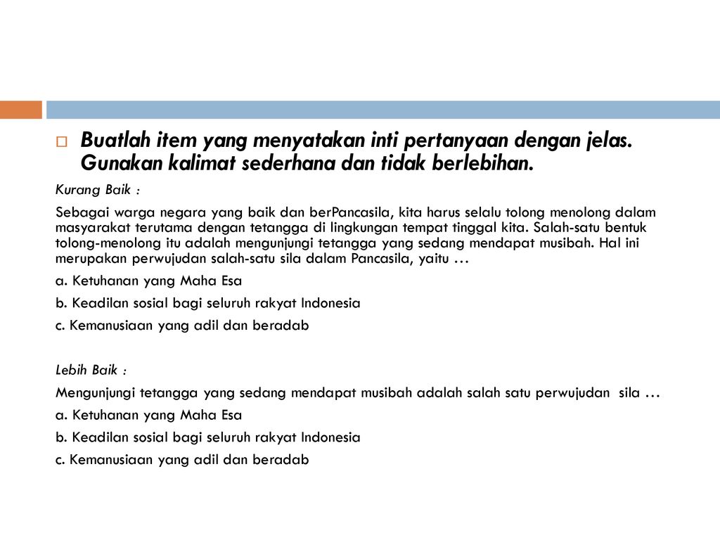 PENULISAN ITEM (Tes Prestasi). - Ppt Download