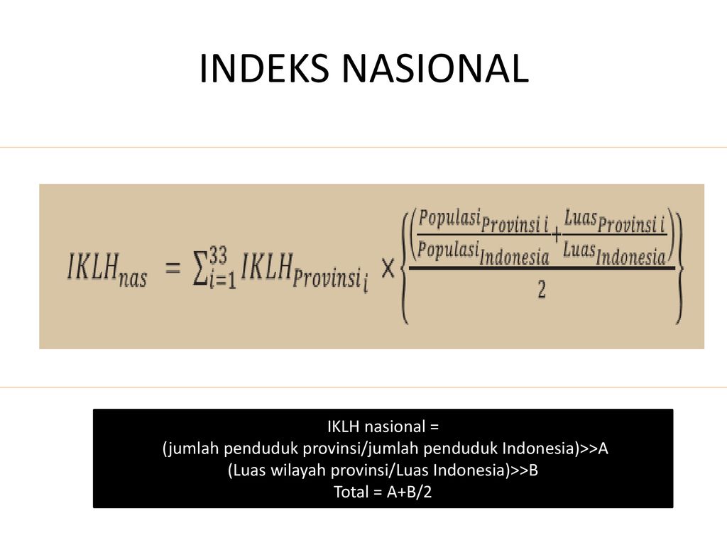 Penentuan Indeks Kualitas Lingkungan Hidup - Ppt Download