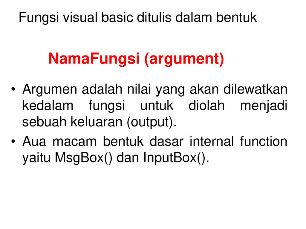 Internal function