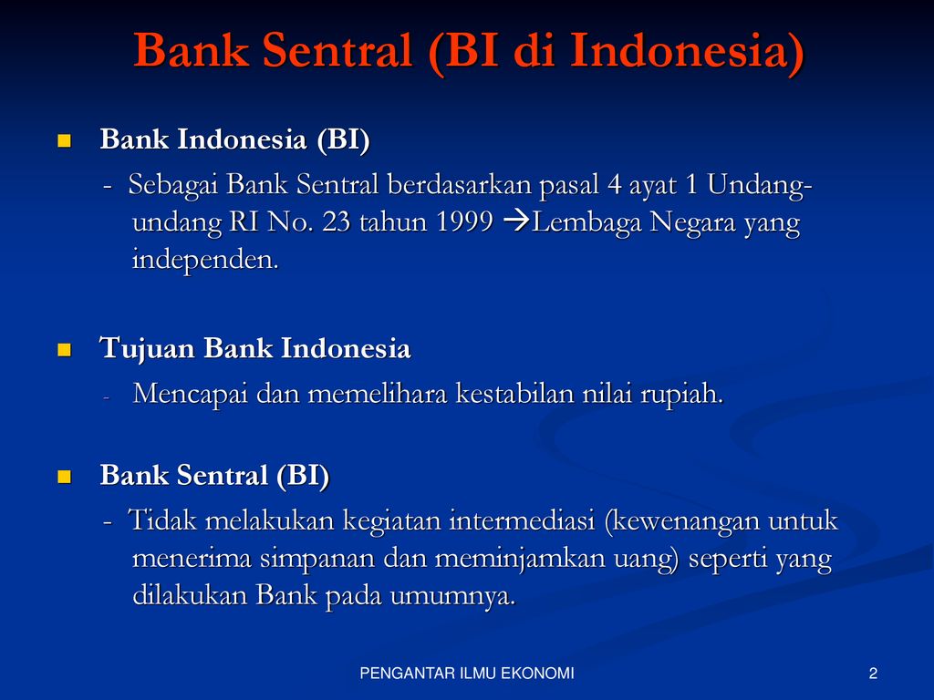 Bank Sentral Dan Kebijakan Moneter - Ppt Download