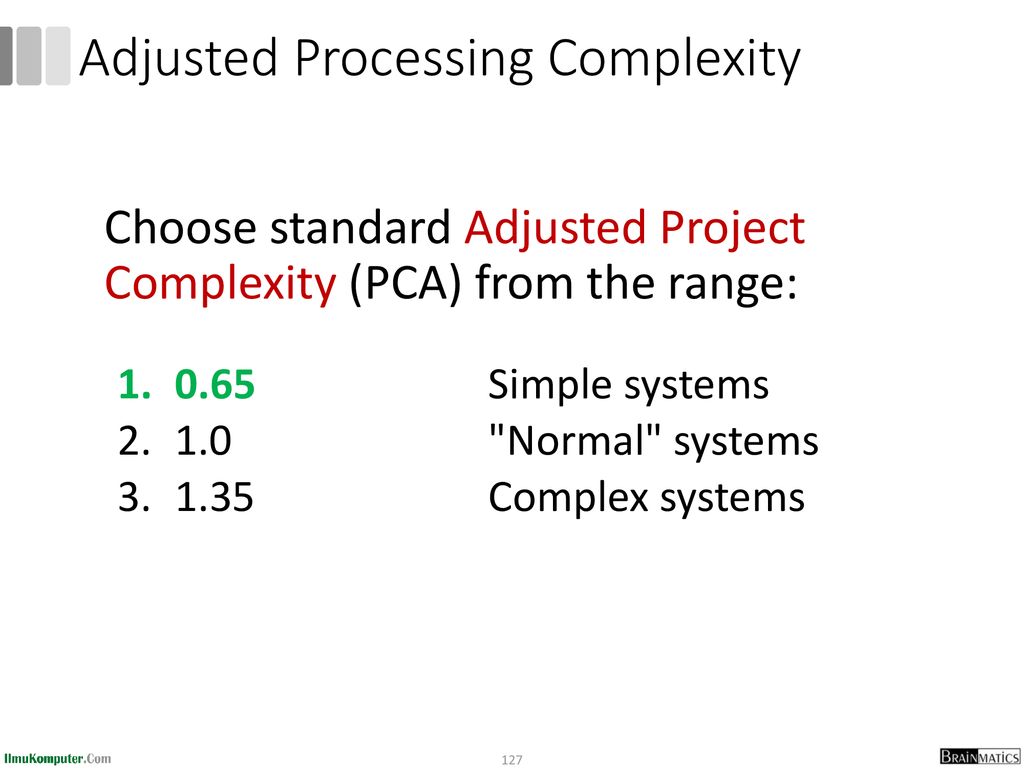 Adjusted Processing Complexity