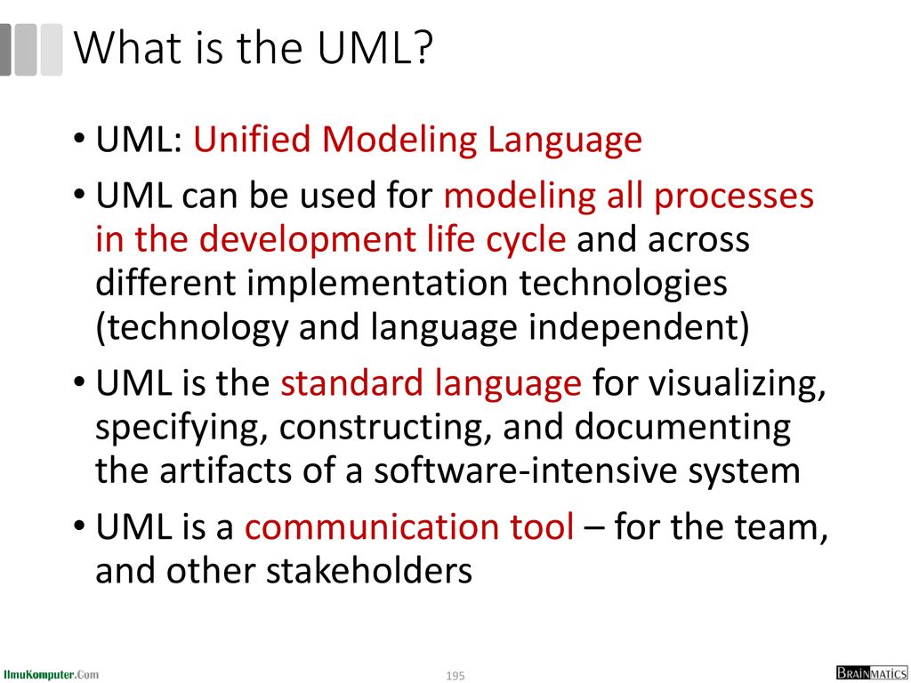What is the UML UML: Unified Modeling Language