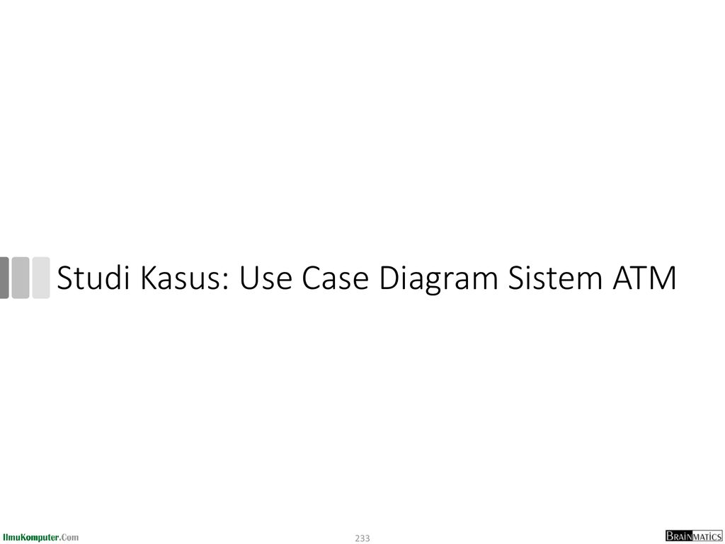 Studi Kasus: Use Case Diagram Sistem ATM
