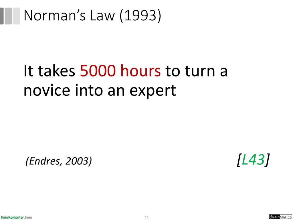 It takes 5000 hours to turn a novice into an expert
