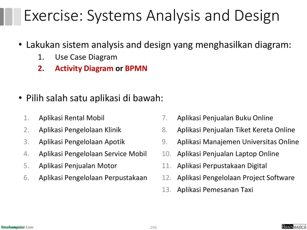 Exercise: Systems Analysis and Design
