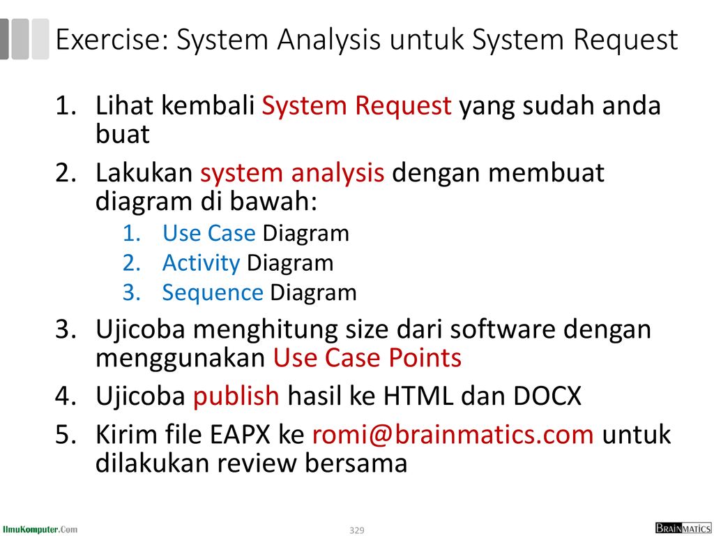 Exercise: System Analysis untuk System Request