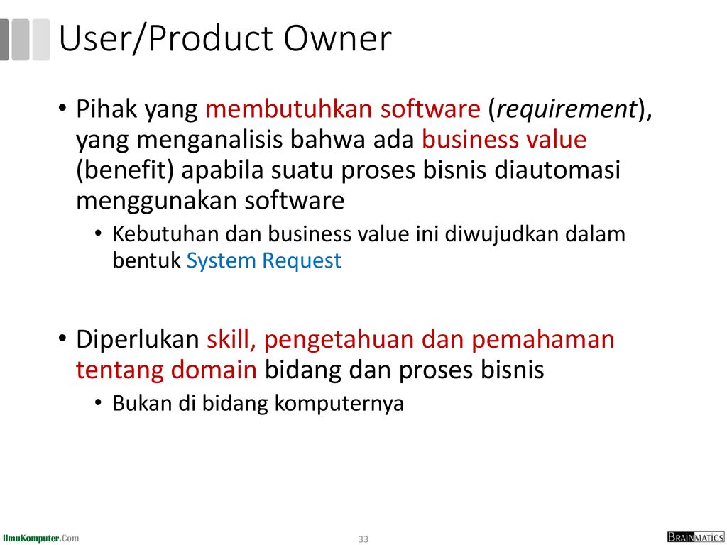 User/Product Owner