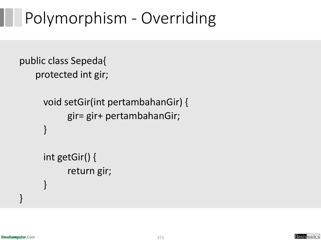Polymorphism - Overriding