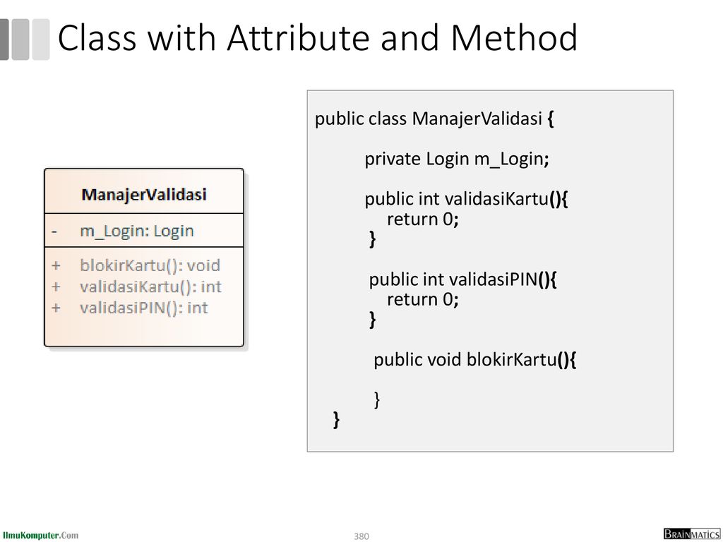 Class with Attribute and Method