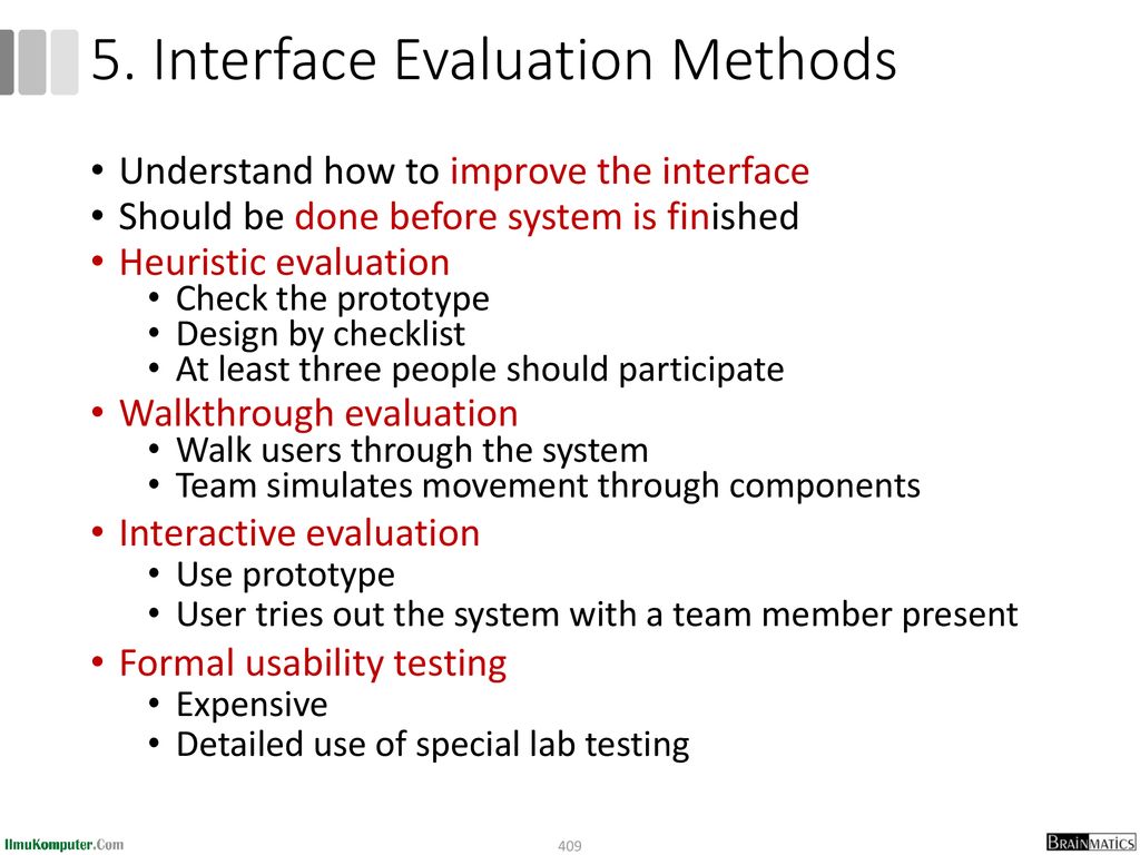 5. Interface Evaluation Methods