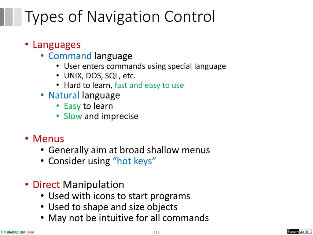 Types of Navigation Control