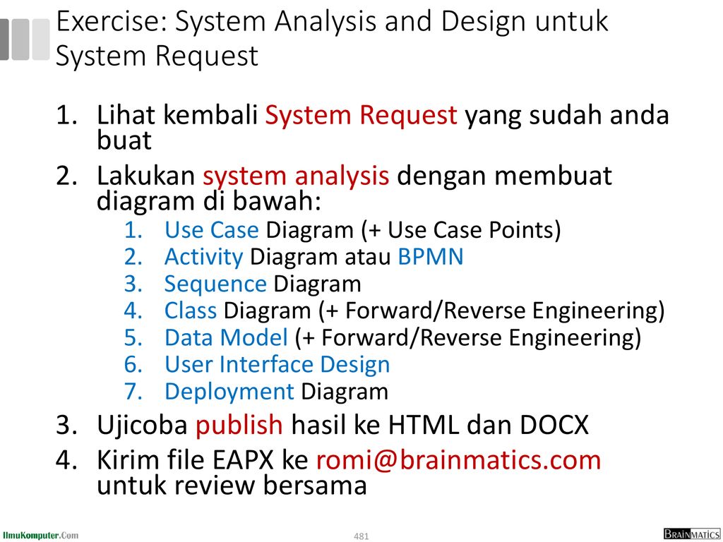 Exercise: System Analysis and Design untuk System Request