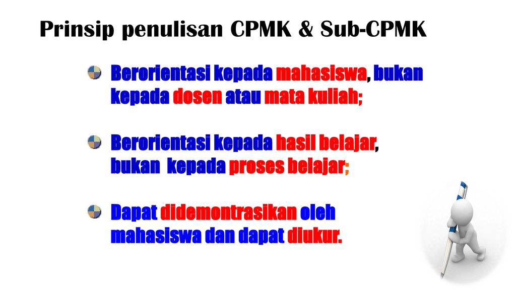 Prinsip penulisan CPMK & Sub-CPMK