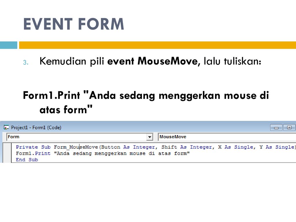 Event formats