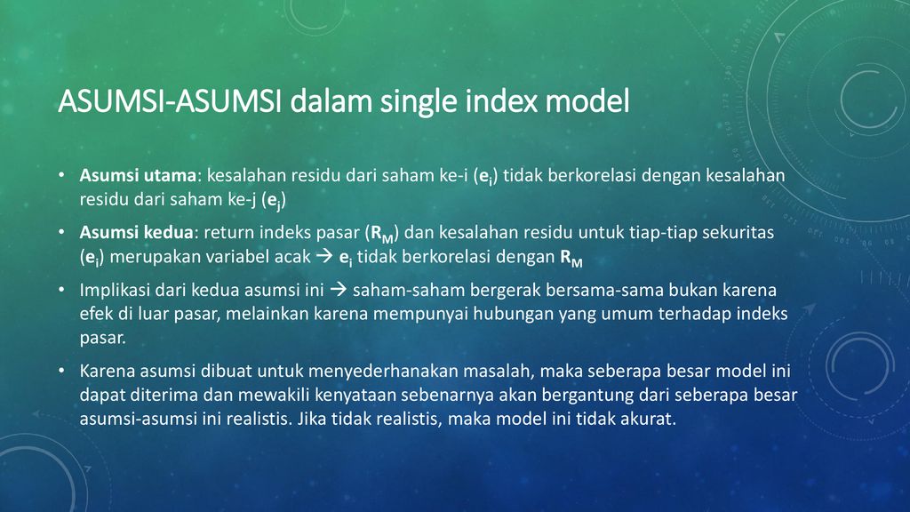 Single index