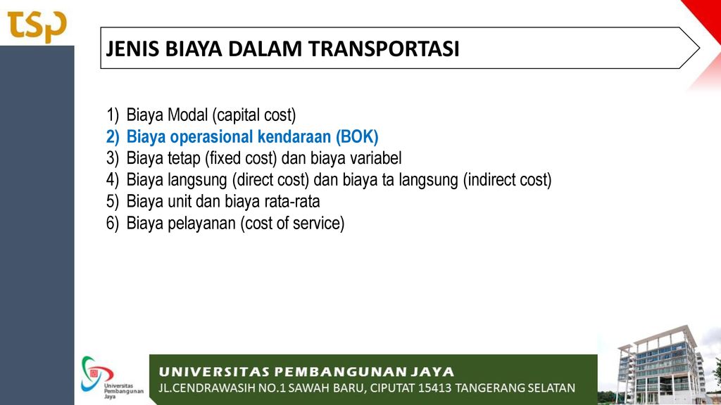 Ekonomi Transportasi Civ 205 Ppt Download