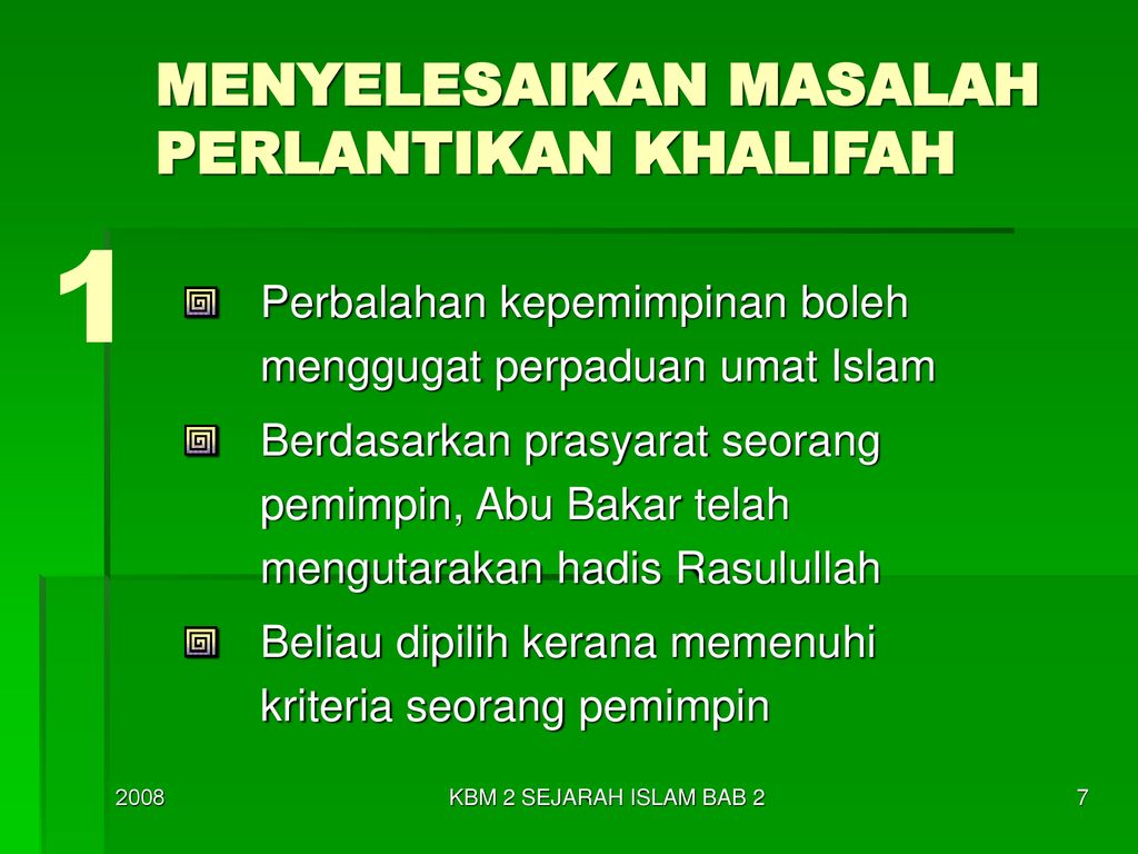 Bab 2 Khalifah Abu Bakar Al Siddiq R A Ppt Download