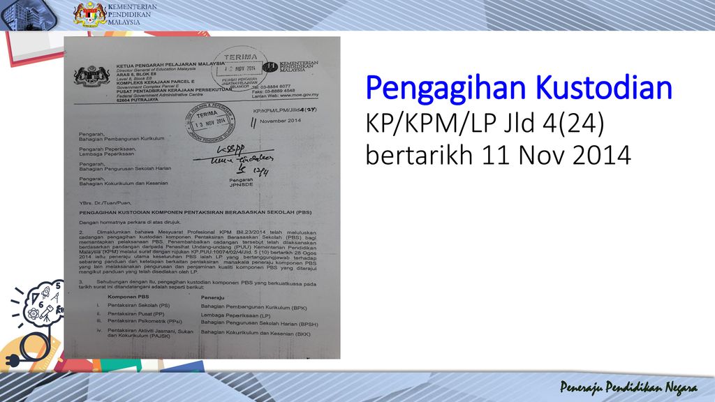 Pengagihan Kustodian KP/KPM/LP Jld 4(24) bertarikh 11 Nov 2014