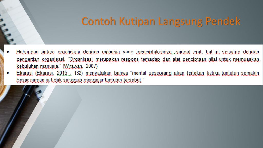 Teknik Menulis Kutipan Ppt Download