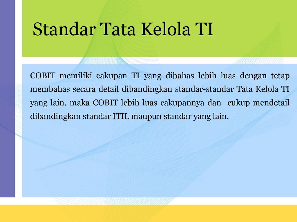 Standar Tata Kelola TI Pertemuan 4 - Ppt Download