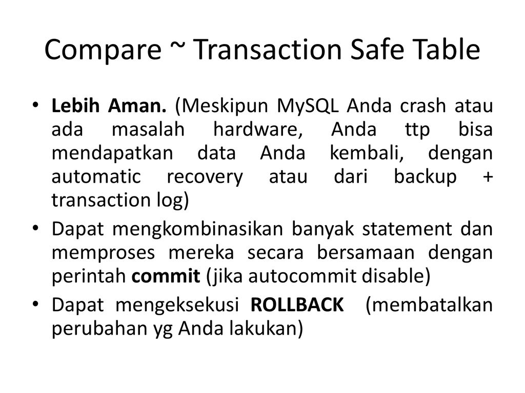 Safe transactions