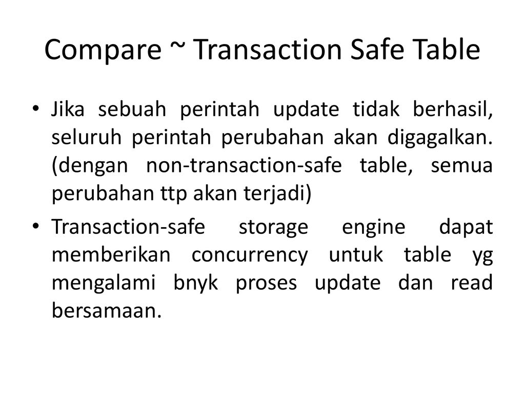 Safe transactions