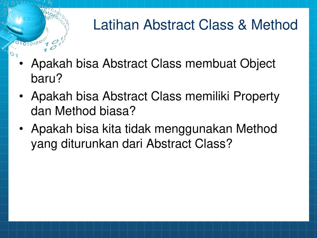 Abstract class method