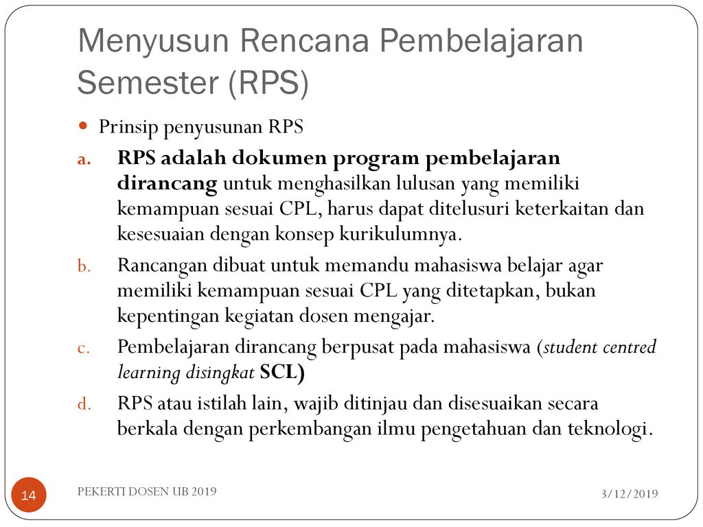 Rencana Pembelajaran Semester Berbasis Learning Outcome - Ppt Download