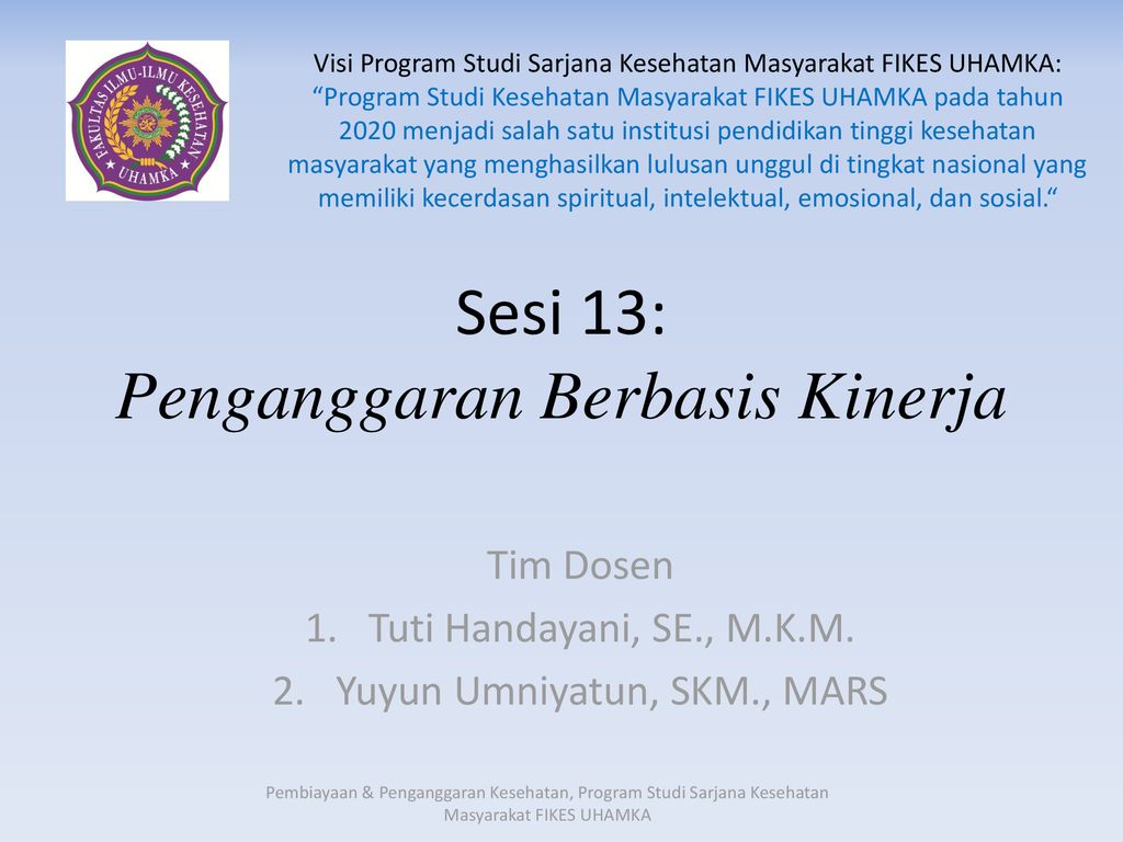 Sesi 13: Penganggaran Berbasis Kinerja - Ppt Download