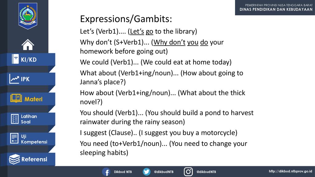 Expressions/Gambits: