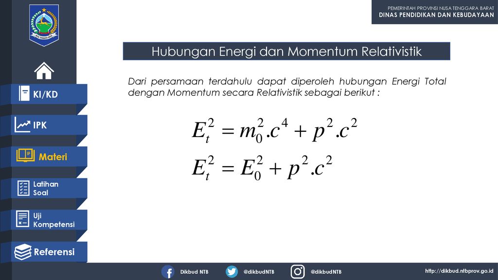 Hubungan Energi dan Momentum Relativistik