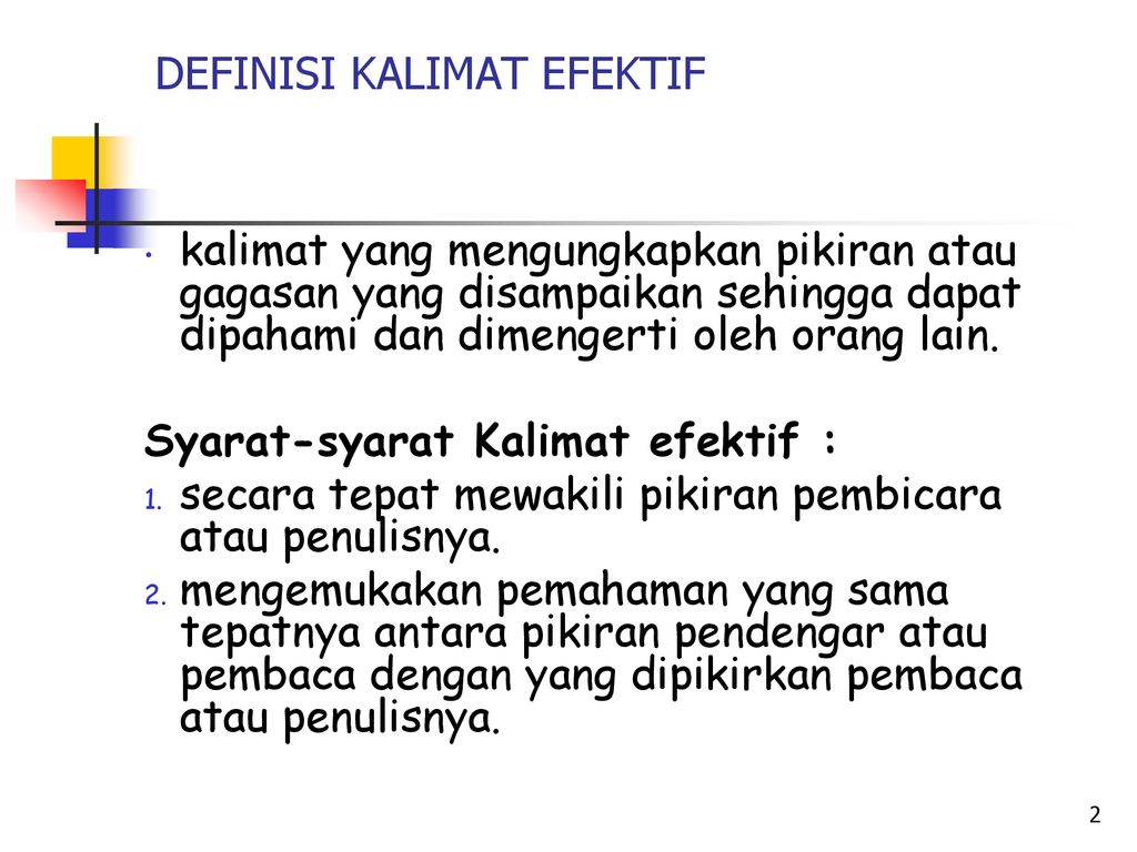 Kalimat Efektif Ppt Download