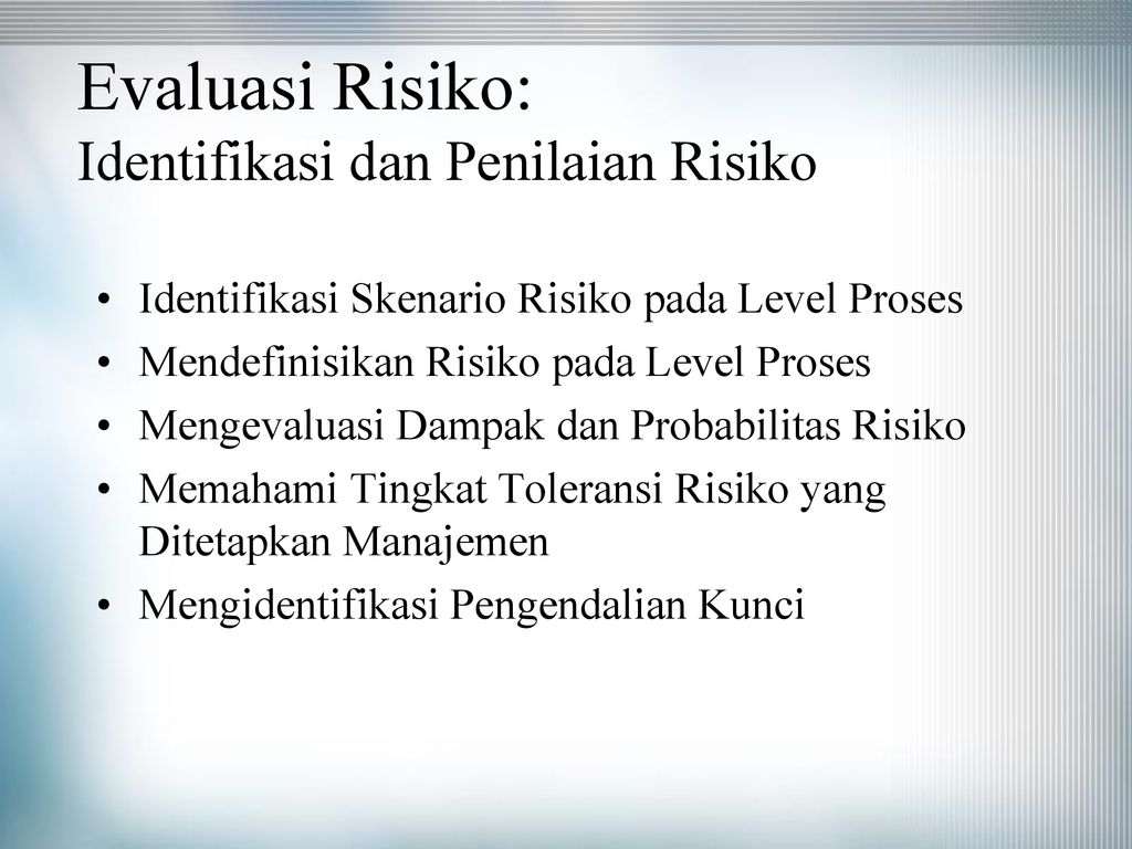 OVERVIEW AUDIT BERBASIS RISIKO - Ppt Download