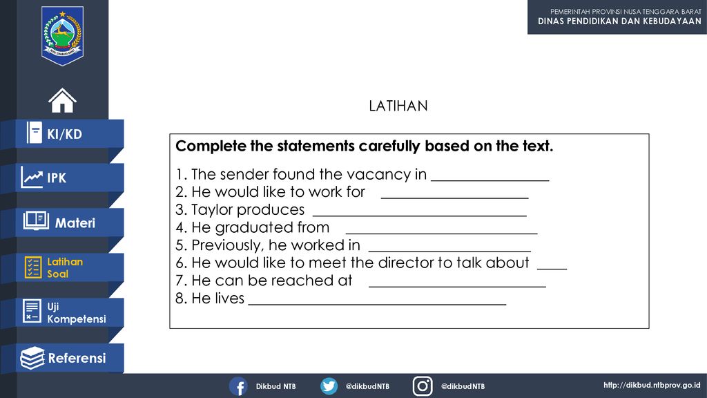 Complete the statements carefully based on the text.