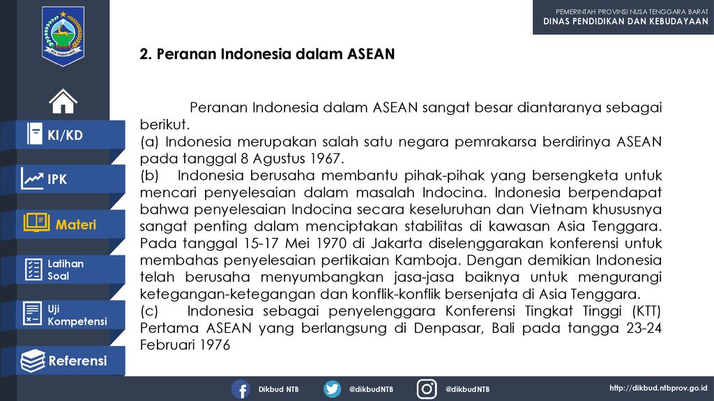 2. Peranan Indonesia dalam ASEAN
